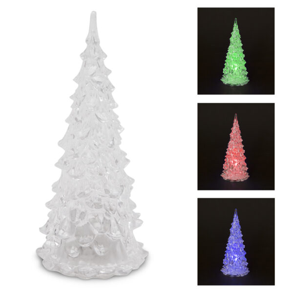 Pom de Craciun LED, acril, 22 cm
