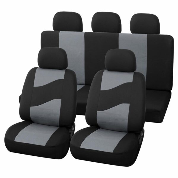 Huse Scaune Auto RoGroup Rider, cu fermoare pentru bancheta rabatabila, 11 bucati